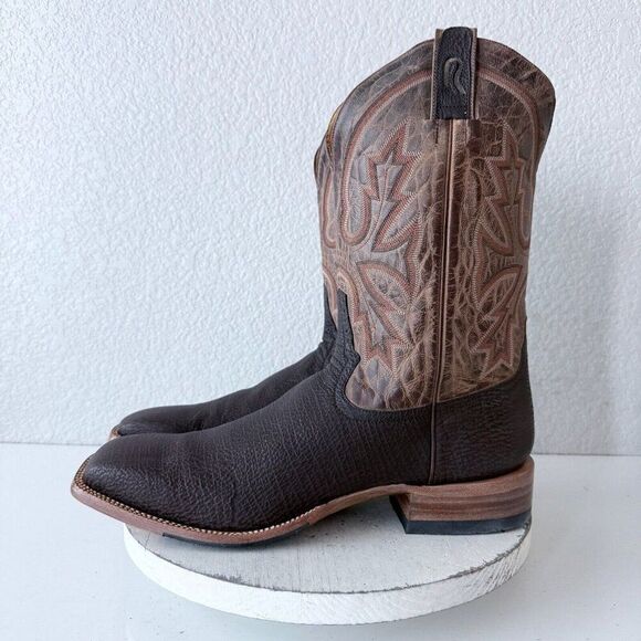 NEW Rod Patrick Mens Cowboy Boots Size 14.5A Brown Shark Western Square Toe $495 - Picture 5 of 12